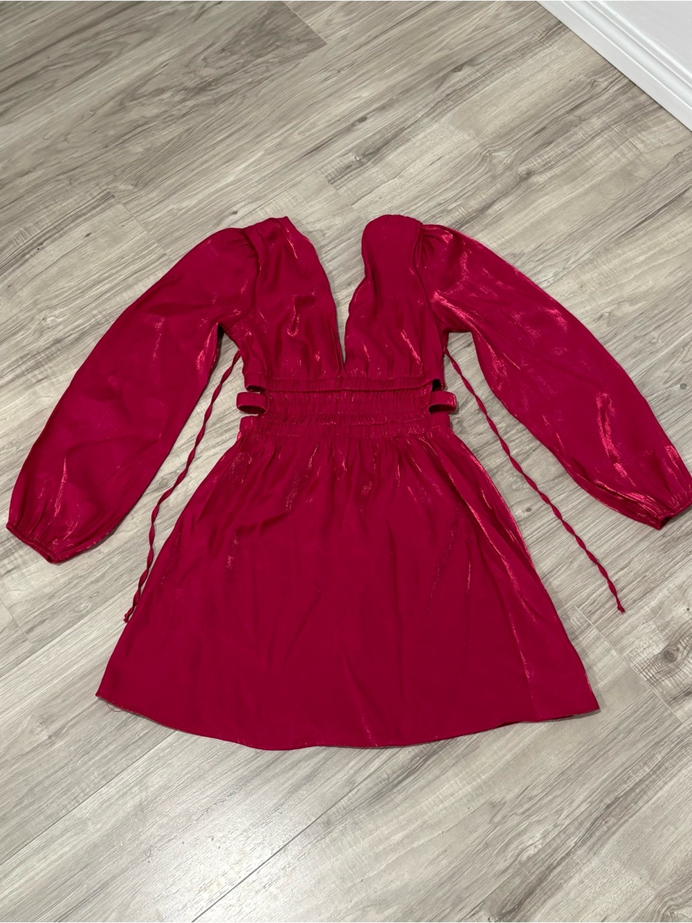Y2K Woman’s Vintage Heart & Heels Long-Sleeve Pink Party Dress S